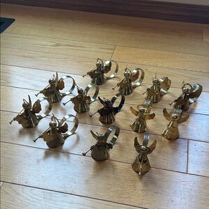 Set of 13 Brass Angel Napkin Rings